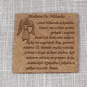 Drveni magnet veći - Molitva Sv. Mihaelu