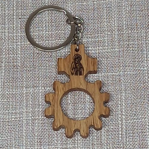 Privjesak drvena desetica - Srce Isusovo