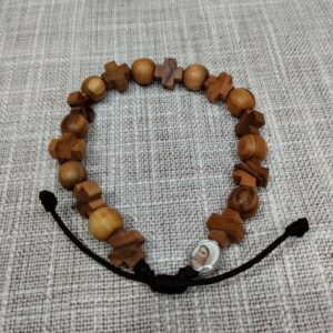 Narukvica nizana s križićima - maslina