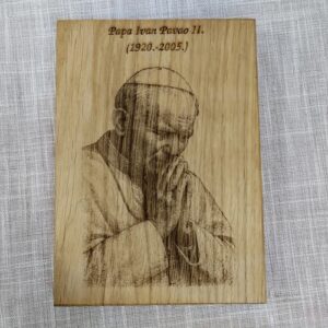 Gravura na drvetu - Papa Ivan Pavao II